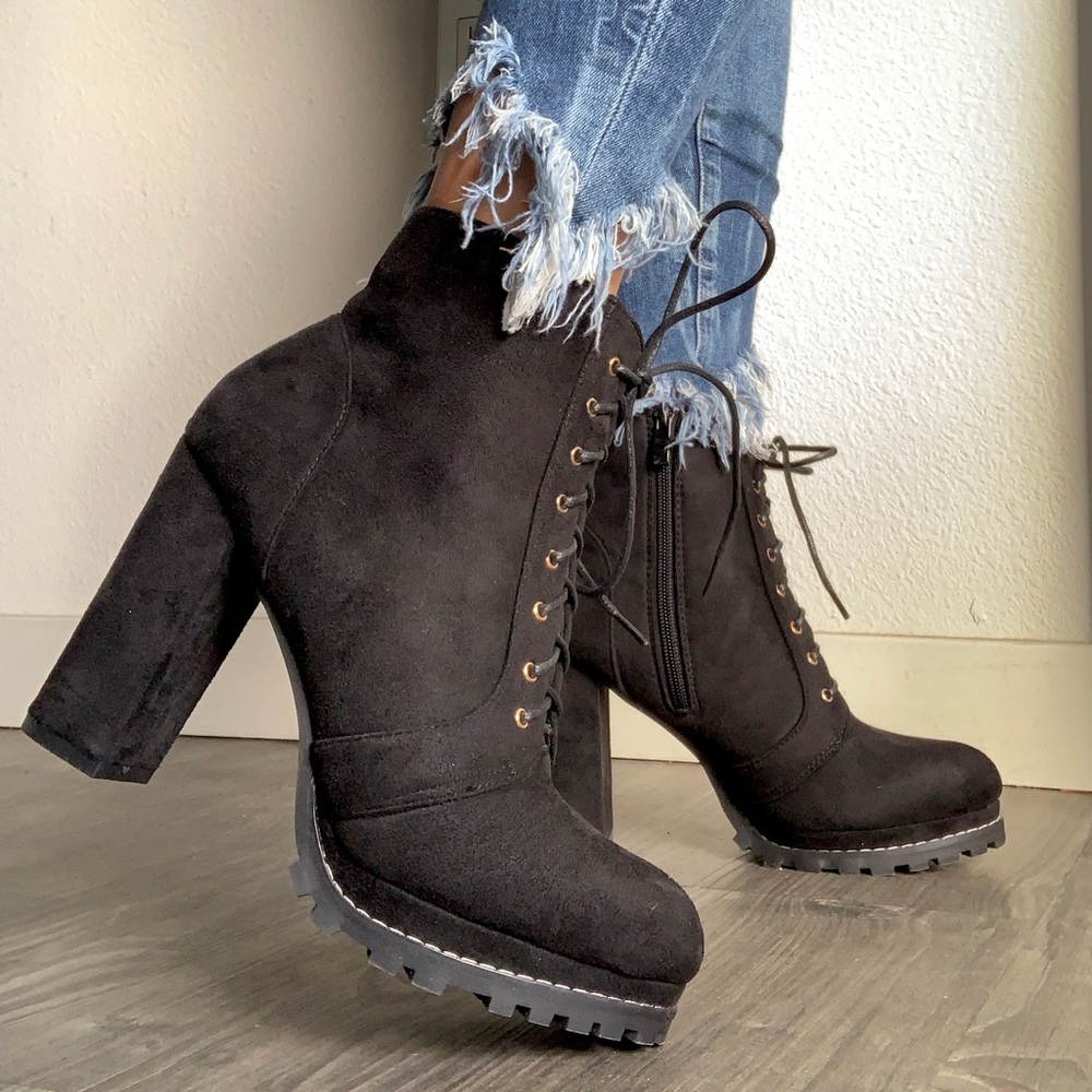 RESTOCKED! Jaden Ankle Booties in Black Suede